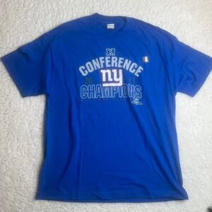 2011 New York Giants Conference‎ Champions men's blue tshirt